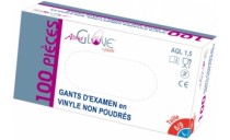 Gants d'Examen VINYLE Non Poudré ATOUT GLOVE