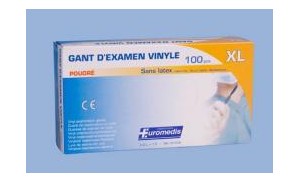 Gant d'Examen Vinyle EURONYL Poudré Non Stérile