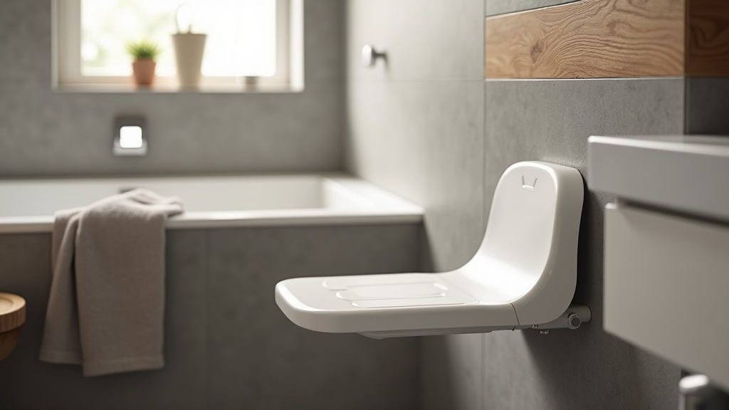 Personne âgée utilisant un siège pivotant dans une baignoire avec assistance