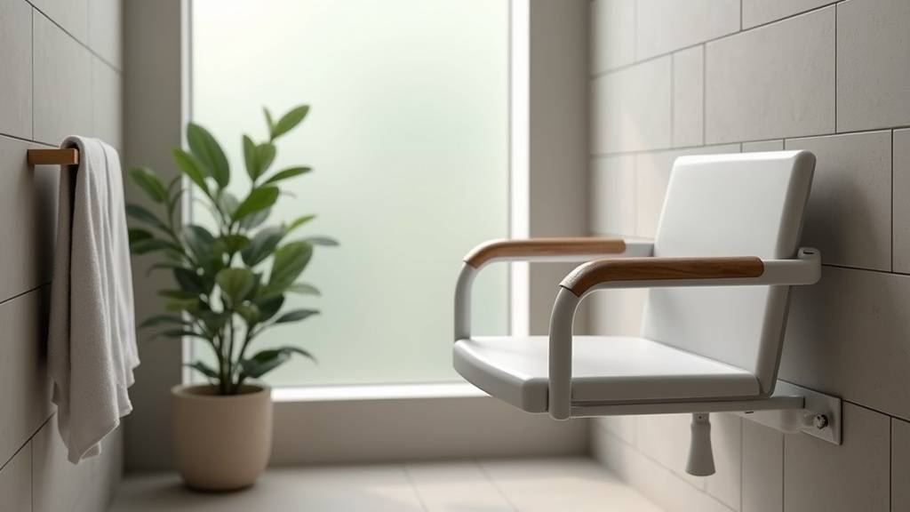 Fauteuil de douche roulant avec roues et réglages électriques pour personnes à mobilité réduite