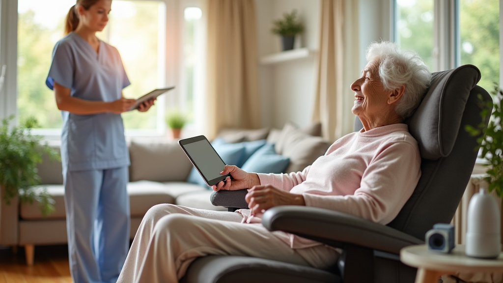 Lit médicalisé avec matelas anti-escarre et système de réglage électrique