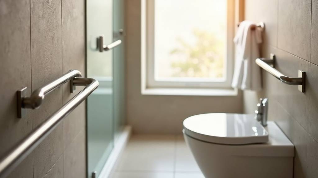 Installation de barres de maintien dans une chambre pour faciliter les mouvements quotidiens