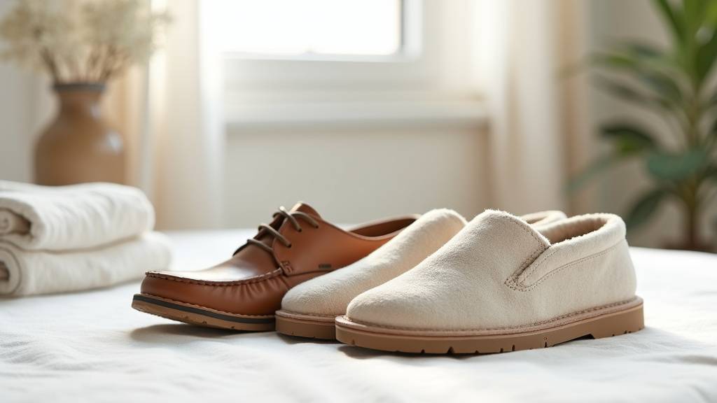 Différents styles de chaussons pour la maison