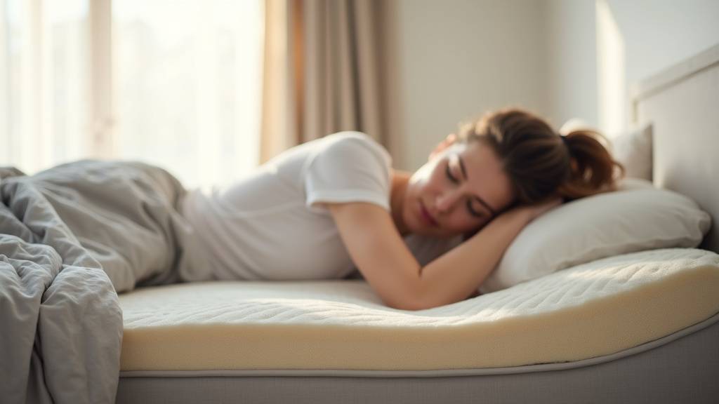 Personne allongée sur un matelas Visco Classe 2 montrant l'adaptation à la forme du corps