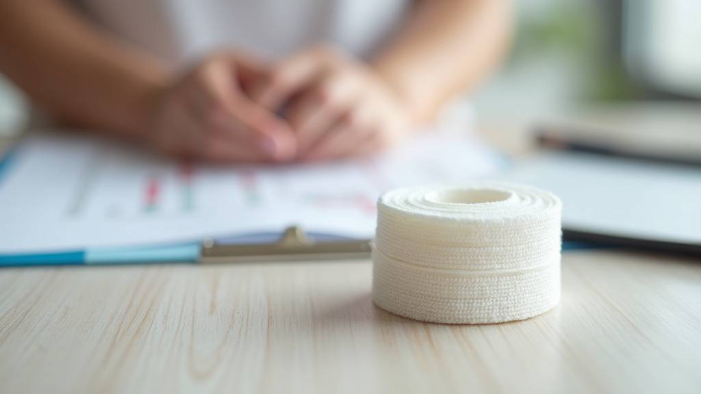 Détail de la bande élastique Extensa Plus montrant sa texture et son emballage