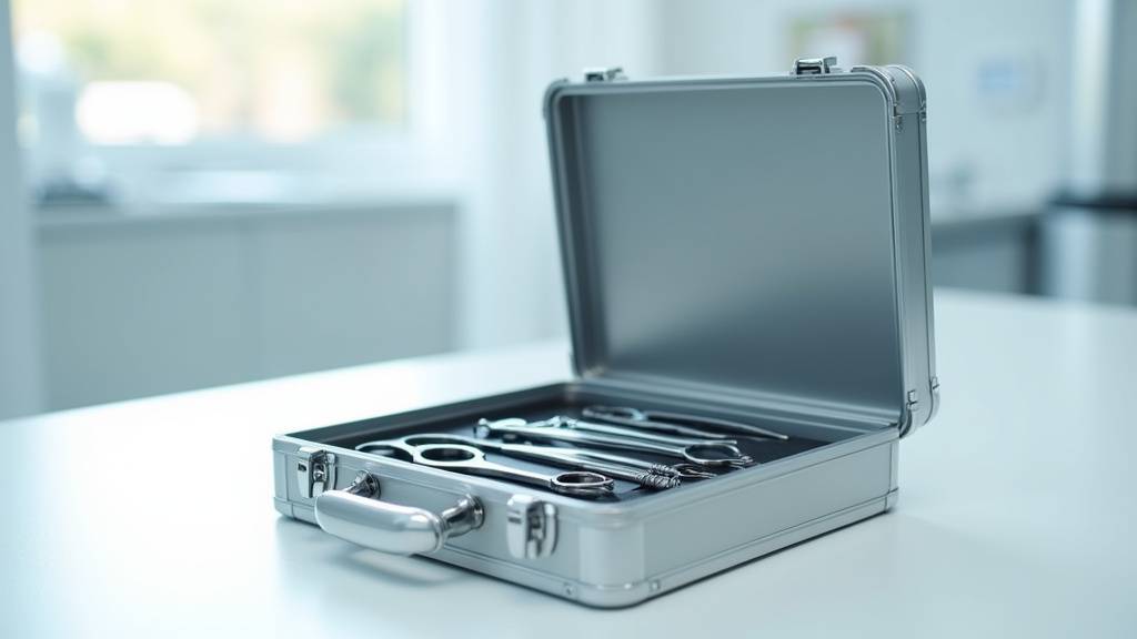 Collection complète de boîtes à instruments en inox pour différents usages médicaux