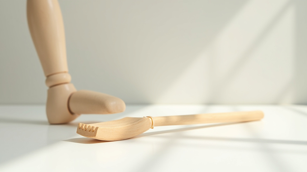 Technique d'utilisation d'un chausse-pied gratte-dos pour enfiler une chaussure