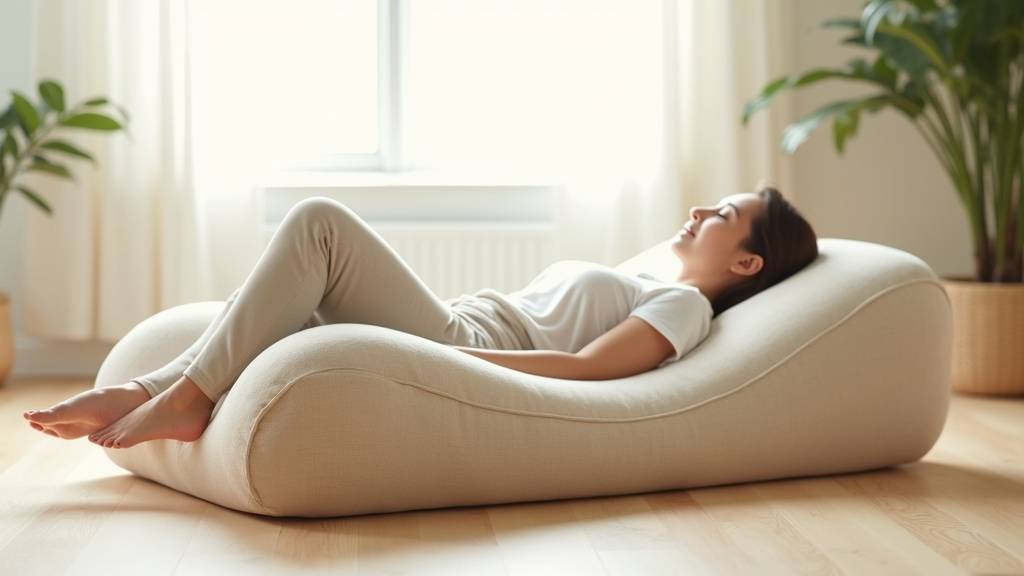 Coussin en forme de U utilisé pour le soutien pendant la grossesse et la relaxation