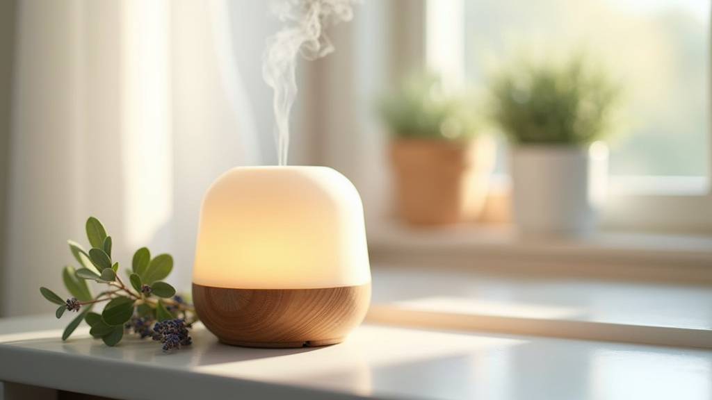 Diffuseur d'huiles essentielles Zen Pro en céramique avec bois clair