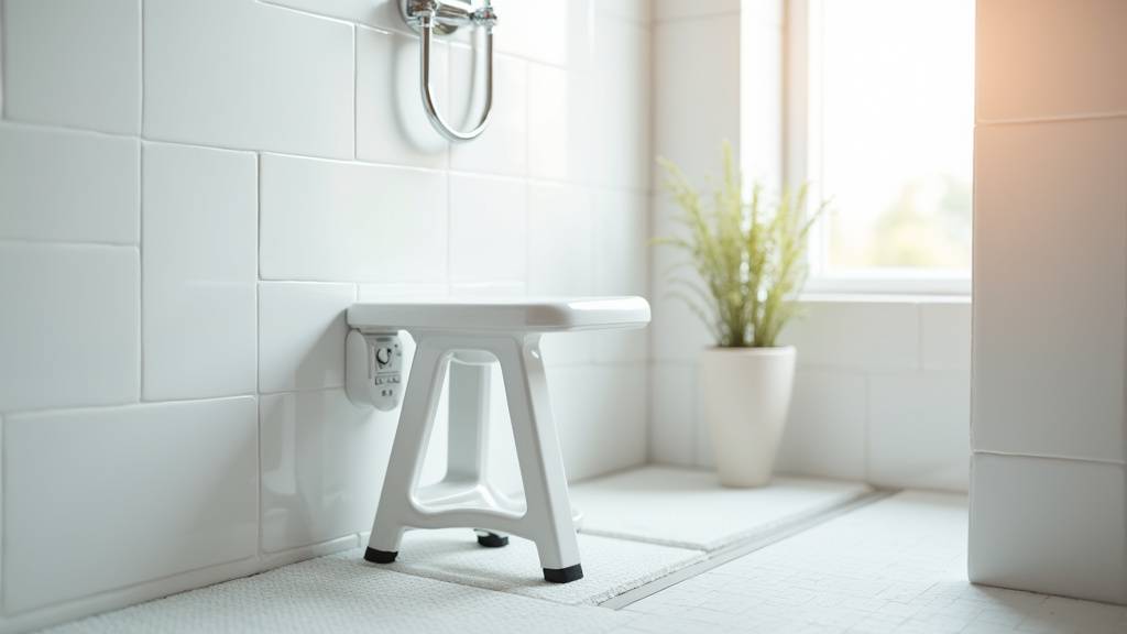 Nettoyage facile du tabouret de douche Delphi 2 Plus