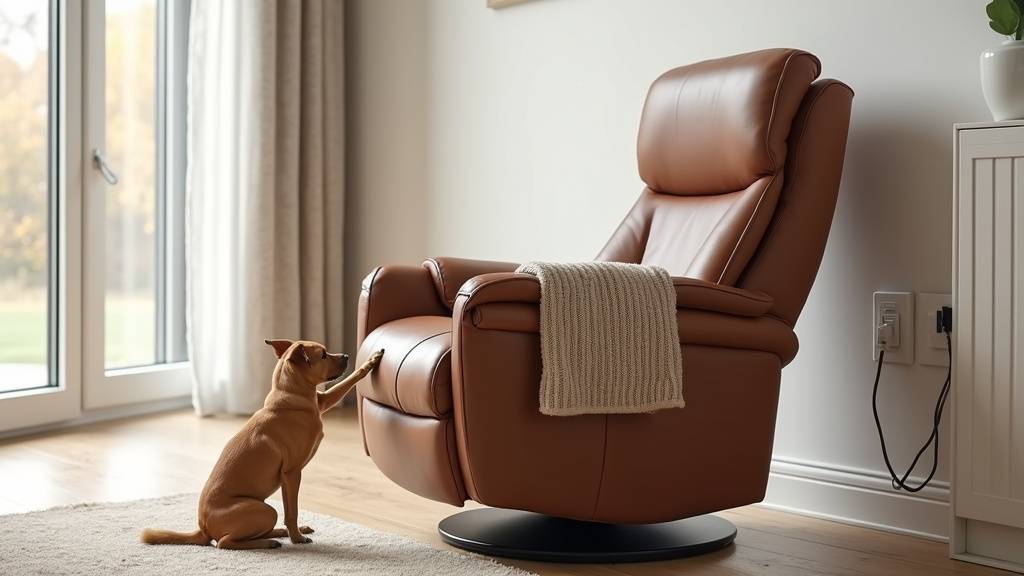Fauteuil coquille électrique dans un salon moderne