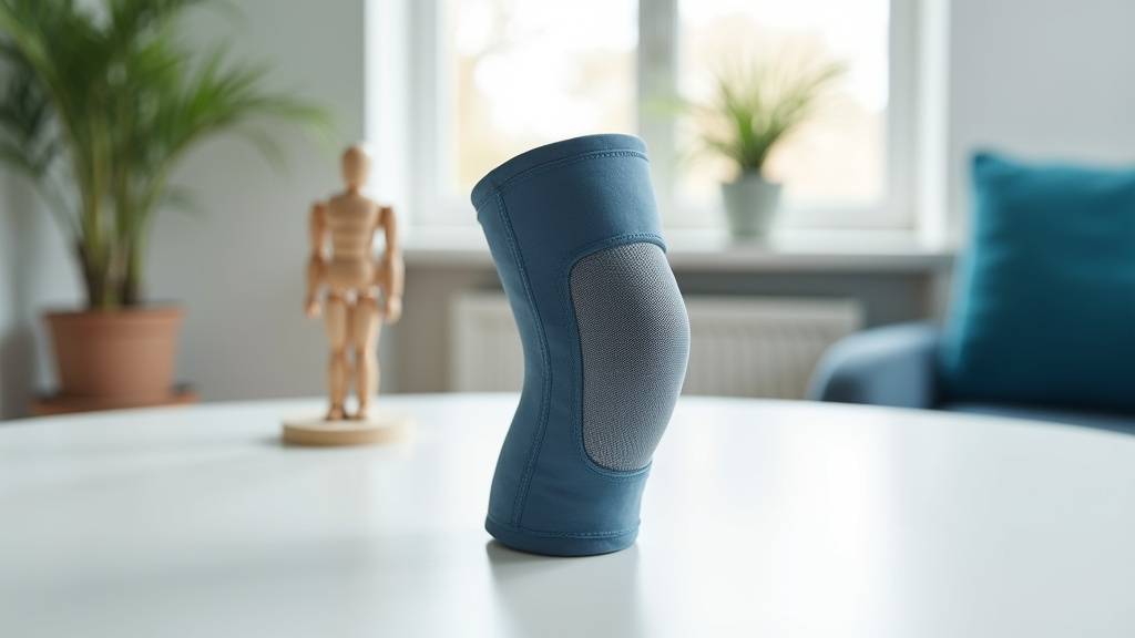 Personne âgée marchant confortablement avec une genouillère Rhena Genu Universal