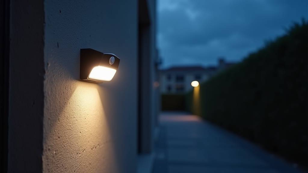 Détail technique d'une lampe torche à détection de mouvements