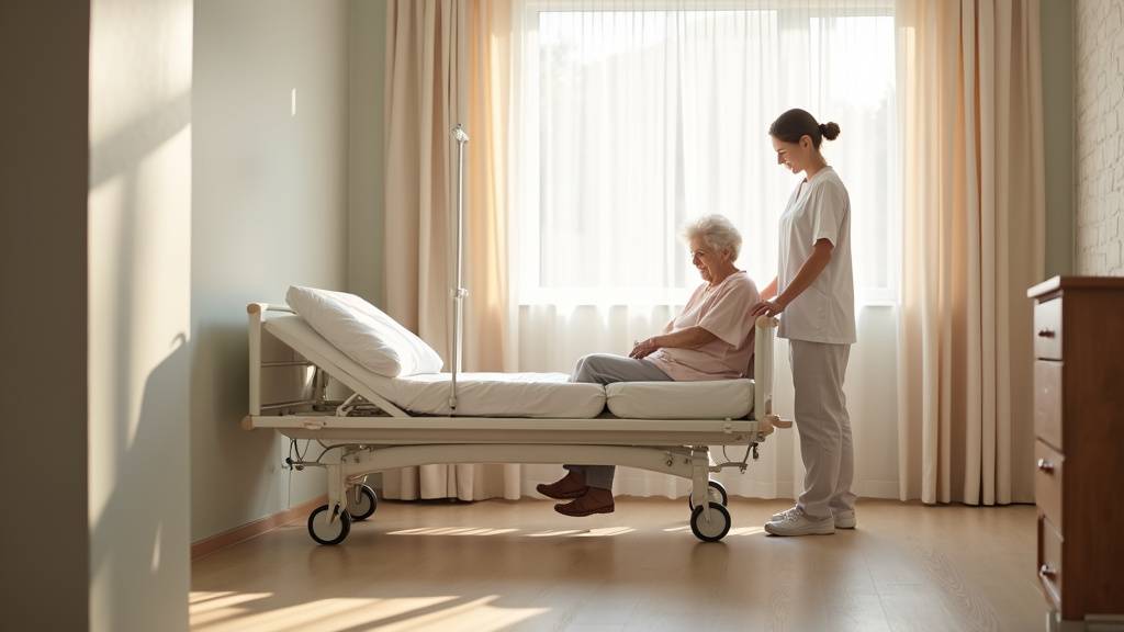 Entretien du lit médicalisé avec nettoyage et vérification des pièces