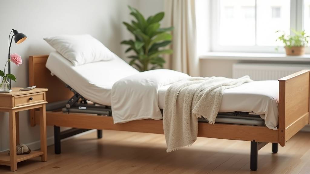 Détail des fonctions motorisées du lit médicalisé Euro 1002