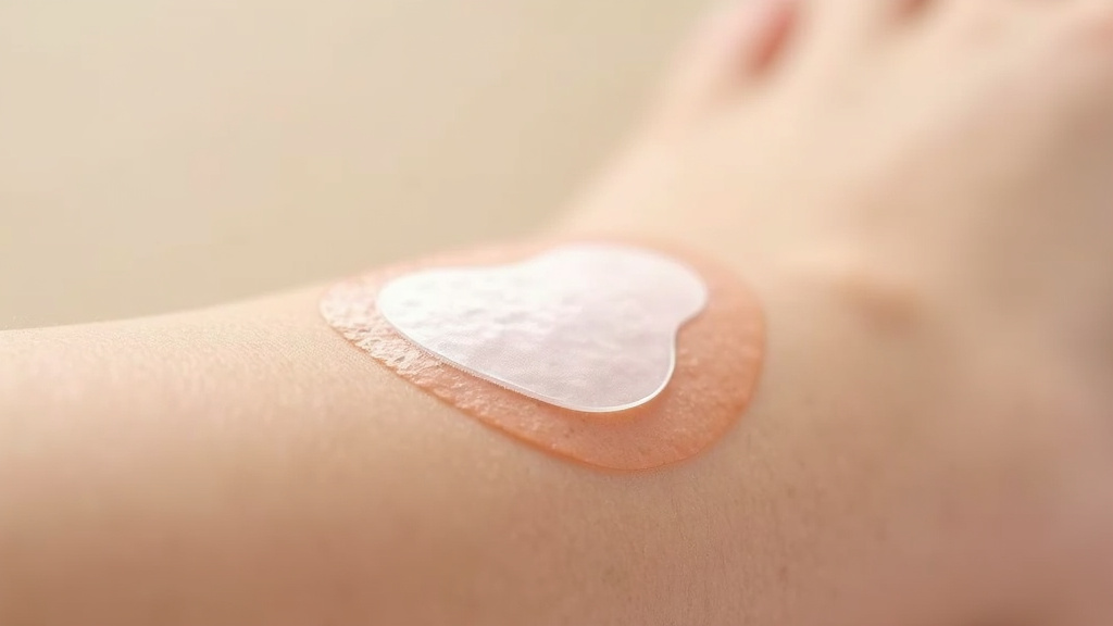 Pansement Askina Biofilm Transparent sur une plaie