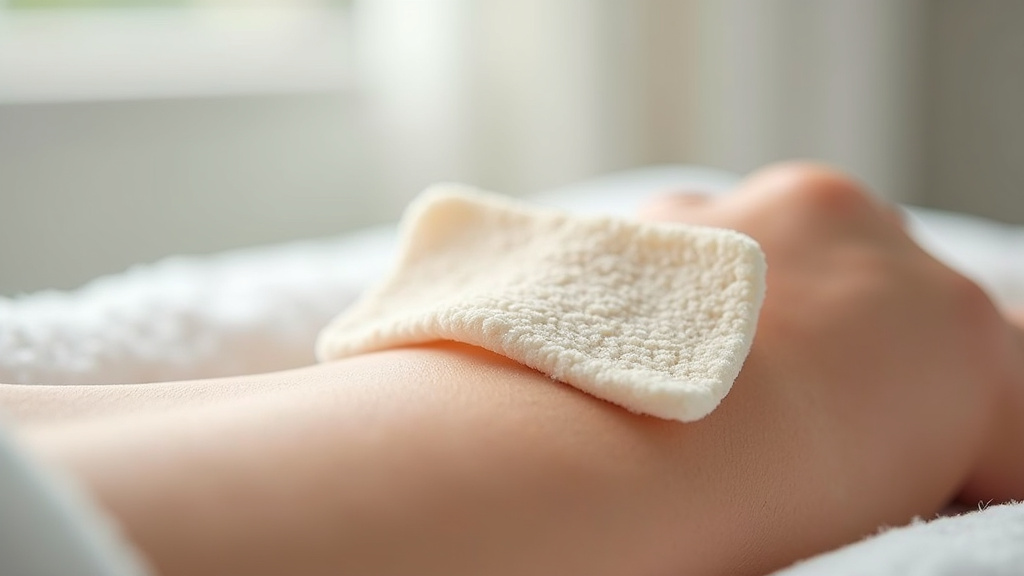 Structure en mousse du pansement Permafoam montrant son pouvoir d'absorption