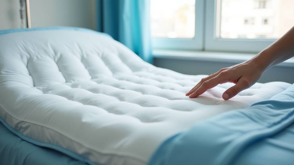 Patient utilisant un matelas Dynadjust Mat dans un contexte médical