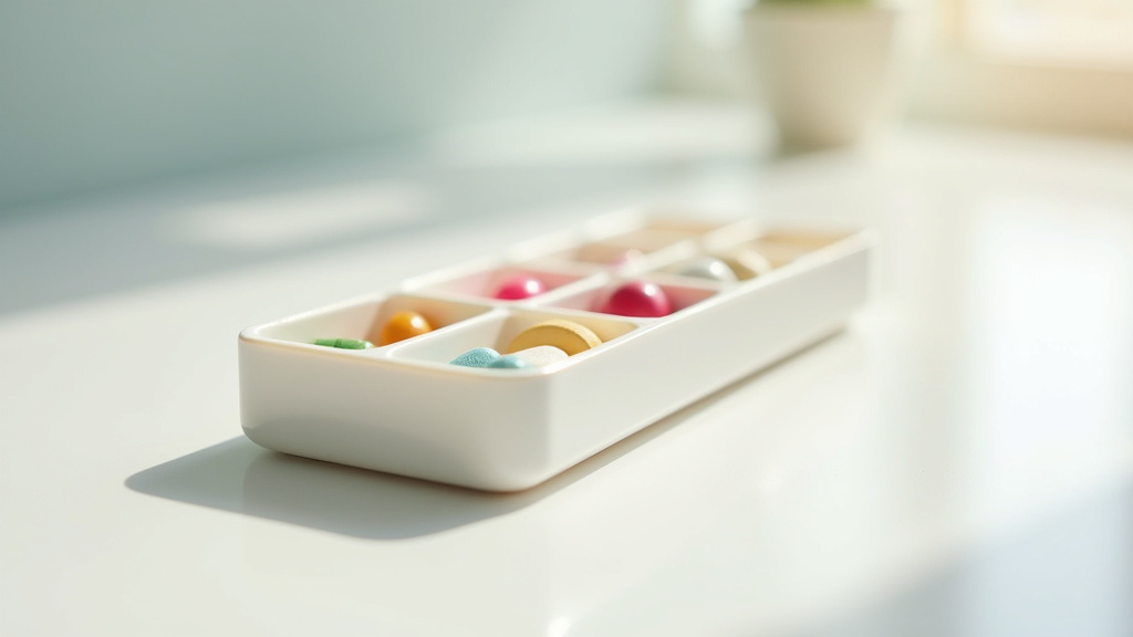 Pilulier de poche avec compartiments pour organiser ses médicaments quotidiennement