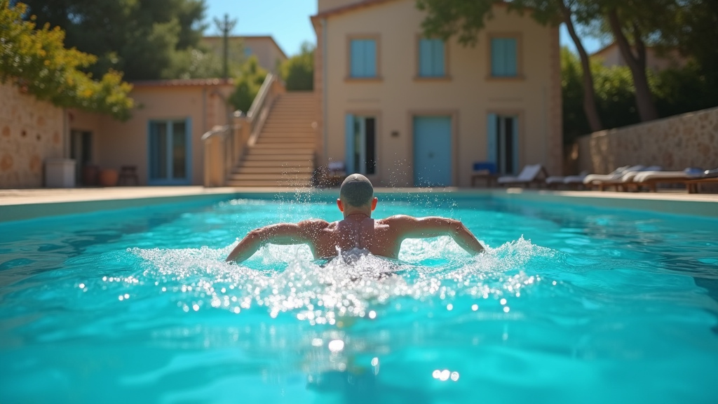 Entrée de la piscine Vallier à Marseille avec son architecture moderne