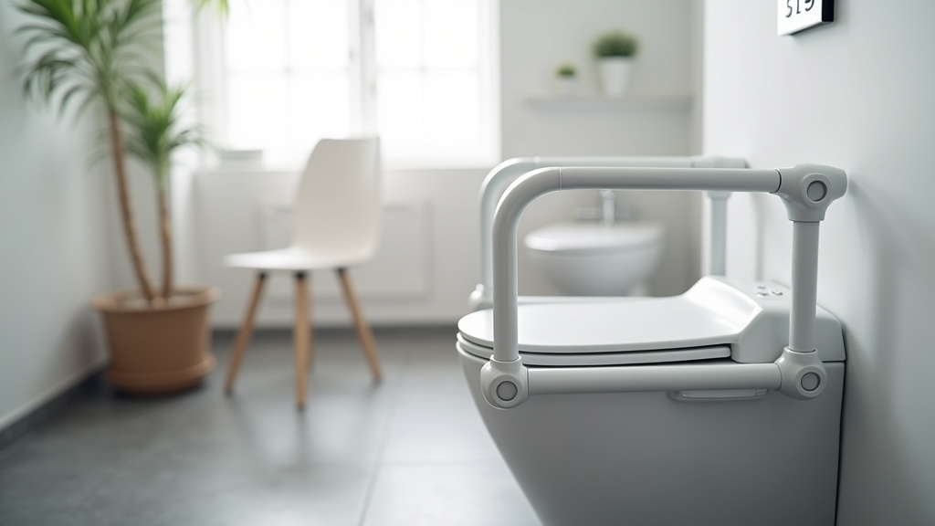 Détail des accoudoirs relevables du rehausse WC Aquatec 900