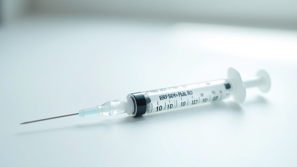 Seringue à tuberculine BD Plastipak avec aiguille sertie utilisée pour test de Mantoux