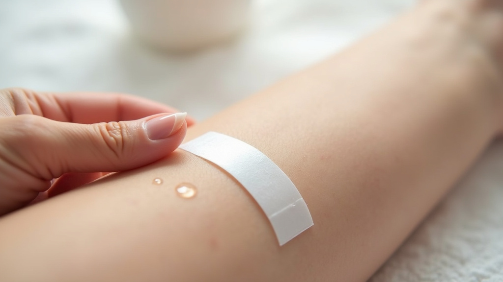 Utilisation du sparadrap Hypafix blanc pour fixation médicale