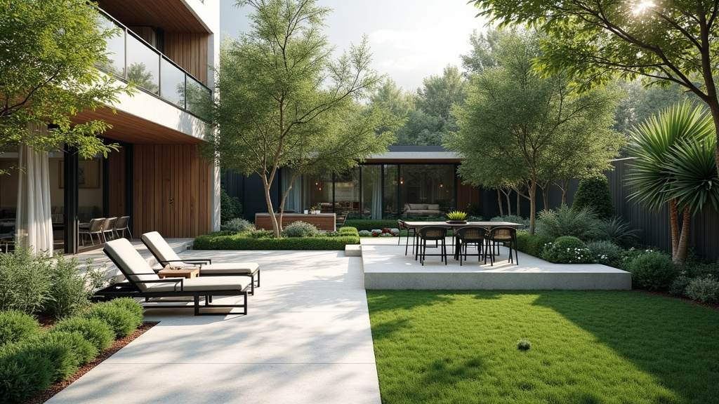 Jardin écologique avec plantes locales, hôtel à insectes et récupération d'eau de pluie