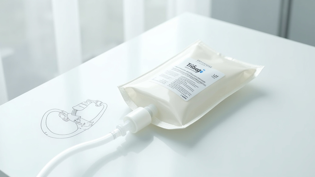 Personne utilisant la poche à urine Tribag Plus dans un cadre quotidien