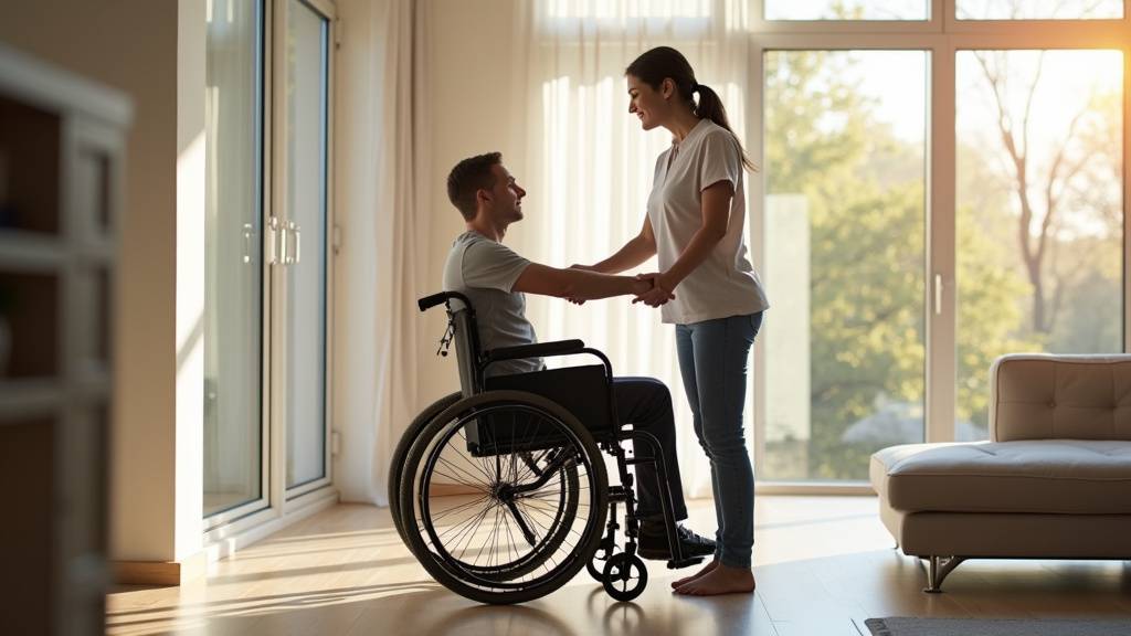 Utilisation du verticalisateur Vertic'Home pour aider un patient à se lever